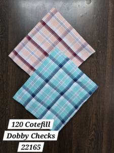 Tissu de chemise en coton de haute qualité teint en fil Dobby Checks Cotfill Poly pour les mariages et les vêtements de sport - Product Image 3