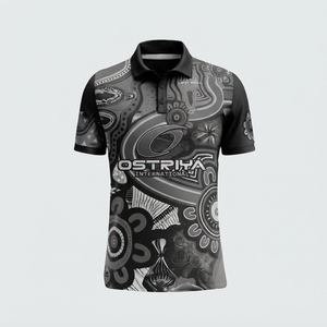 ผู้ผลิตมืออาชีพ เสื้อโปโลผู้ชายลายชนเผ่า สไตล์สตรีทแวร์ลำลอง ระบายอากาศได้ดี แห้งเร็ว ขายดี - Product Image 5