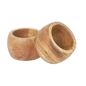 Servilletero de madera más precioso con acabado natural y forma de la mejor calidad para el hogar Hotel restaurante y decoración de fiestas - Product Image 3
