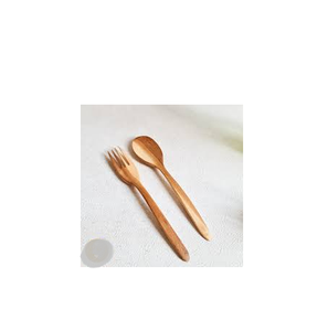 Meilleur ensemble cuillère fourchette en bois de 2 couverts à salade ensemble d'ustensiles de cuisine en bois d'acacia fournitures et articles de table de qualité supérieure personnalisés - Product Image 2