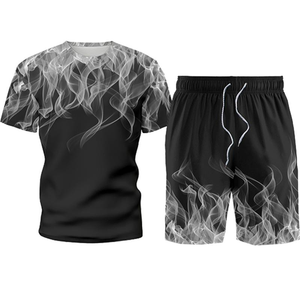 2025 New T Shirt + <b>Shorts</b> Full Track Suit New <b>Mens</b> POLYESTER Outfit Set Summer Casual/<b>Loungewear</b>/Gym Suitable <b>for</b> All Occasions - Product Image 5