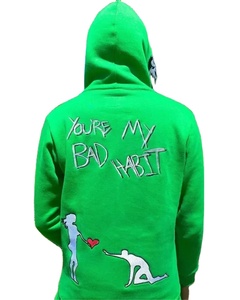 400Gsm de 80 algodón 20 de poliéster de alta calidad en blanco Unisex de cara completa cremallera sudaderas con capucha personalizadas - Product Image 2