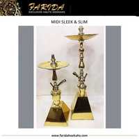 Offre Spéciale – Chicha de Luxe Farida Midi Élégante et Fine, Ensemble Mini Chicha en Laiton avec Accessoires Gravés à la Main en Cuivre/Inox, Design Moderne
