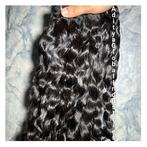 Extensions de Cheveux Humains Indiens Naturels Bouclés avec Texture de Volume Épais Cheveux Bruts de Temple Double Dessiné Fourniture de Paquet de Cheveux Non Traités - Product Image 1