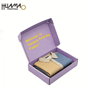 Huamao Premium Purple Zipper Mailer <b>Box</b> Shipping Boxes Custom Logo Aircraft <b>Box</b> For Online Shop Shipping Hair Accessories - Product Image 1