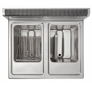 Commercial Countertop <b>Electric</b> Twin Tank <b>Fryer</b> - 10+10 litres - 12kW - with drain tap - Product Image 4