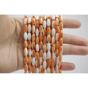 ลูกปัดเปลือกหอยมุกหนามธรรมชาติรูปทรงกระบอกแบบร้อยเป็นเส้น - Product Image 6