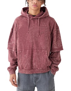 Sweat à capuche d'hiver pour homme en molleton épais avec logo personnalisé OEM, impression en relief polyester/coton de haute qualité - Product Image 1