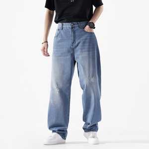 กางเกงยีนส์ผู้ชายวินเทจแบบขาดกางเกงผ้าฝ้ายทรงสลิมฟิต - Product Image 2