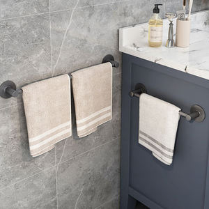 Porte-serviettes en métal pratique avec organisateur de bureau fonctionnel à montage mural pour salles de bain - Product Image 1