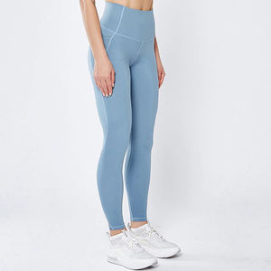 Diseña tu propio estilo Leggings de yoga para mujer Alta calidad Sólido Cordón Cintura alta Piernas acampanadas Logotipo personalizado Razonable - Product Image 1