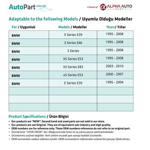 ชุดซ่อมหลังคาซันรูฟสำหรับบีเอ็มดับเบิลยู ซีรีส์ 5 อี 39, ซีรีส์ 7 อี 38 - Product Image 2