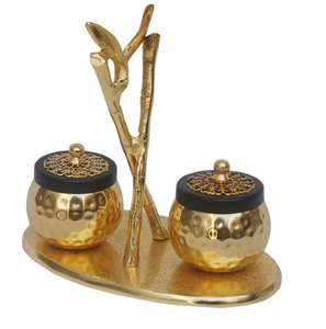 Bol à collation en aluminium doré fantastique, très vendu, améliore la présentation des collations grâce à sa finition élégante et brillante - Product Image 3