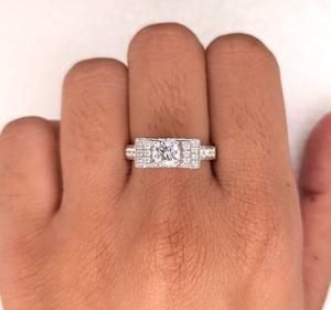 Bague de fiançailles solitaire en diamant de laboratoire de taille ronde de 1 carat, bague en or blanc/rose/rose massif 14 carats pour femmes, cadeau de la Saint-Valentin - Product Image 5