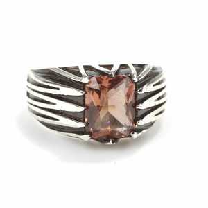 925 Sterling <b>Silver</b> Rectangular Cluster <b>Ring</b> for <b>Men</b> Turquoise Sultanite Stone Rhodium Plated Elegant Everyday Fine Jewelry - Product Image 6