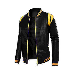 Style militaire en cuir de vachette véritable Bomber veste col montant haute rue Durable coupe-vent hommes chaud élégant - Product Image 1