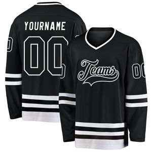 Vente en gros Maillot de hockey sur glace pour hommes avec numéro de nom personnalisé respirant avec motifs brodés et logo avant Chemises de hockey sur glace - Product Image 6