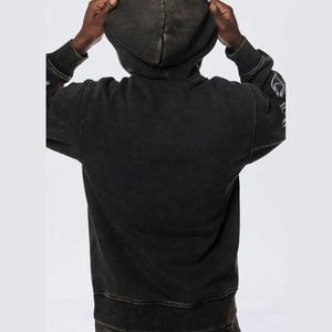 Vente en gros de sweat à capuche surdimensionné avec strass pour hommes, vêtements d'automne et d'hiver, sweats à capuche thermiques avec logo brillant rinestoned - Product Image 2