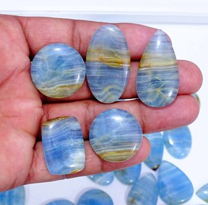 Haute qualité naturel bleu Quartz pierre précieuse en vrac Multi forme taille Cabochon forme personnalisée/taille faisant des bijoux - Product Image 6