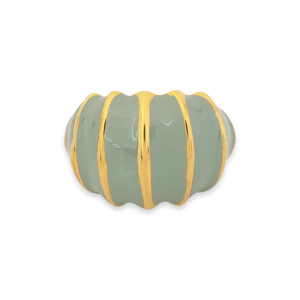 Anillo de Cóctel Ajustable de Acero Inoxidable con Esmalte Chapado en Oro CUCOCUCA YFB R450 - Colección de Verano de Moda, Envío en 48h desde la UE - Product Image 1
