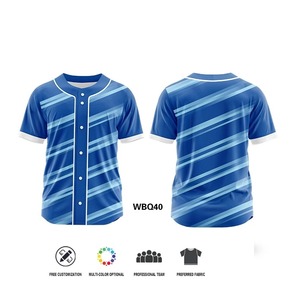 Jersey de béisbol de alta calidad con logotipo personalizado Jersey de béisbol Estilos ligeros de dos botones con mangas cortas para niños Softball - Product Image 6