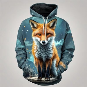 Sudadera con Capucha de Punto con Estampado de Letras Otoñales, Impresión 3D, Transpirable, de Secado Rápido, para Hombre y Mujer, Moda Urbana, Manga Corta - Product Image 3