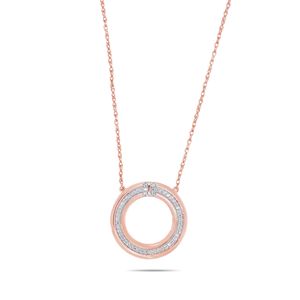 Colgante Redondo de Diamante con Diseño Simple para Mujer - Product Image 1