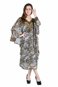 ชุดเดรสคาฟตันลายเสือดาวสำหรับใส่ในงานปาร์ตี้คลับงานปักลูกปัดของ2025 - Product Image 3