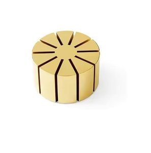Prensapapeles de Hierro Vintage Ecológico con Diseño Circular, Dorado Brillante, Accesorio de Oficina para Escritorio, para Caligrafía - Product Image 1