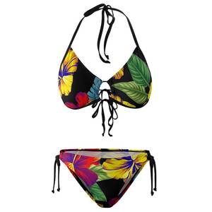Conjunto de Bikini de 2 Piezas para Mujer con Escote Halter, Adornos de Borlas y Pedrería, Ecológico, Spandex/Poliéster - Product Image 4