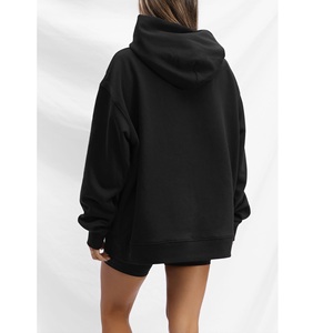 Sudadera con capucha de manga larga supergrande para mujer transpirable forrado otoño 100% algodón Puff diseño de impresión Sudadera con capucha EXPORTACIÓN DE BD - Product Image 5