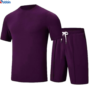 Nouvelle collection d'été, ensemble court en coton unisexe confortable et respirant, logo personnalisé, ensemble de jogging court pour homme en taille plus - Product Image 6