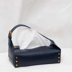 Couverture de boîte à mouchoirs Durable faite à la main en cuir véritable de qualité supérieure Conception personnalisable pour la décoration intérieure Accessoires de bureau d'entreprise - Product Image 6