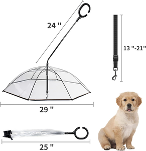 Paraguas Modular Portátil para Perros Hakuna Matata, Precio de Fábrica, Correa Transparente, 64 cm x 70 cm, Poliéster/PVC Impermeable para Uso en Exteriores - Product Image 1