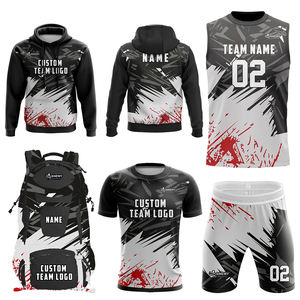 Ensembles de maillots et shorts de flag football personnalisables avec numéro et nom du joueur, 100 % polyester, respirants, séchage rapide, grandes tailles - Product Image 1