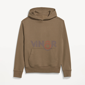Sweat-shirt à capuche 100% coton personnalisable pour hommes avec logo imprimé polaire solide pour l'hiver pulls à capuche thermiques - Product Image 6