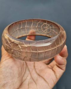 Bracelets en acrylique brun ambre personnalisés de haute qualité, écologiques, pour les occasions de mariage des femmes, avec strass, bracelet tendance - Product Image 2