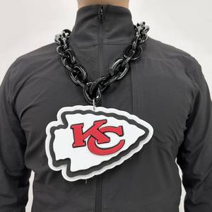 Collar de Cadena de Espuma 3D Personalizado de Fábrica con el Logotipo de los Kansas City Chiefs y los 49ers para el Día del Partido, Accesorio para Fanáticos del Equipo - Product Image 1