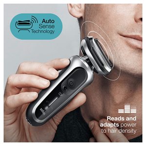Rasoir électrique rechargeable pour homme, utilisation humide et sèche, sans fil, avec station de nettoyage, tondeuse de précision, cinq lames, étanche IPX7, lavable - Product Image 2