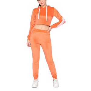 Survêtements en velours de haute qualité pour femmes avec logo personnalisé Nouveaux vêtements de sport en gros élégants pour la saison d'hiver - Product Image 3