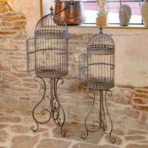 Stand kafes süslemeleri ile demir zemin kuş kafesi - Product Image 4