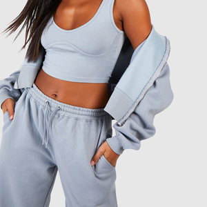 Conjunto Deportivo Casual de Primavera/Verano para Mujer, Camiseta de Manga Corta con Cuello Redondo, Pantalones Deportivos Anchos, Ropa para Correr, 100% Algodón - Product Image 3