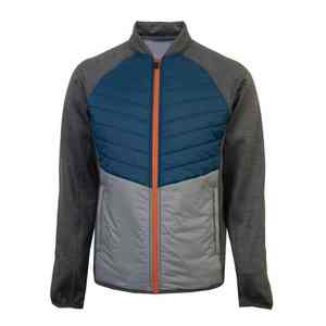 Veste coupe-vent de golf légère personnalisée pour hommes, bombardier imperméable décontracté de grande taille avec col montant et logo avant - Product Image 1