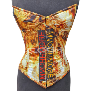 Proveedor de Corsés con Diseño de Última Moda 2026, Estilo Vintage Personalizado, Escote Corazón, Estampado, con Aros de Acero y Copas con Varillas - Product Image 3