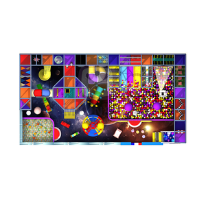 Équipement de terrain de jeu intérieur sur le thème de l'espace mignon avec un beau jeu de labyrinthe pour les enfants - Product Image 2