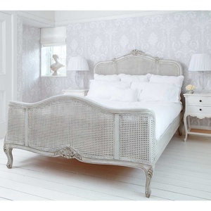 New Arrival Furniture French Style <b>Bed</b> with Custom Color Finishing and Upholstery <b>Rattan</b> <b>Beds</b> Most Popular - Product Image 4