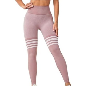 Leggings Deportivos Sin Costuras para Mujer, Tejido Transpirable para Gimnasio y Uso Casual, Decoración de Malla, Talla XS, Soporte OEM Viral - Product Image 1