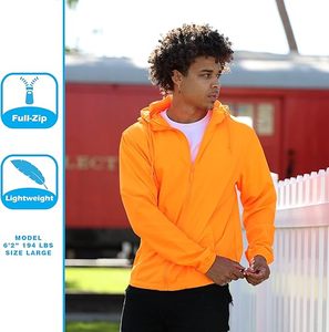 Offre spéciale, coupe-vent en nylon à capuche et fermeture éclair personnalisés, coupe-vent coupe-vent de randonnée extérieure réactive pour hommes - Product Image 4