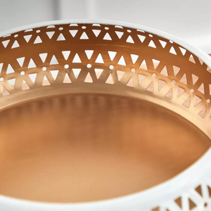 Vajilla de metal de diseño maravilloso, cuenco de comida, cuenco decorativo de hierro con recubrimiento de polvo blanco, Ideal para utensilios y herramientas de cocina - Product Image 5