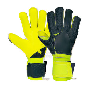 Gants de gardien de but en cuir de haute qualité, best-sellers, antidérapants, fermeture à boucle auto-agrippante, protection des doigts, couleurs personnalisées, unisexe, OEM - Product Image 1